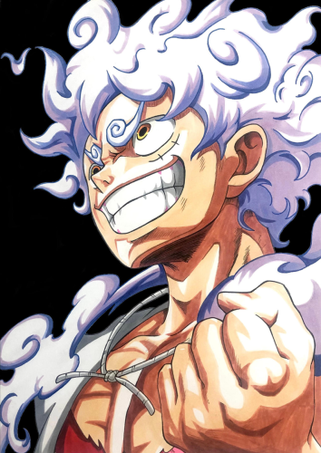 AN0424-monkey d  luffy gear 5 art 2022 by brycebrownarts dfcs5x3-fullview